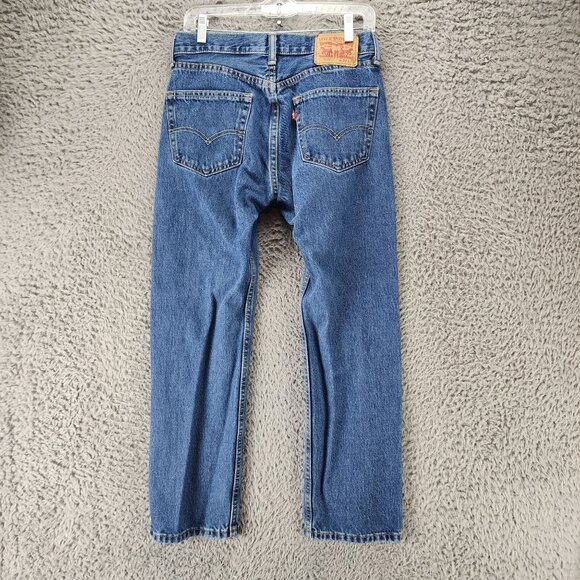 Levi's Other - Levis Jeans Mens 30x29 505 Medium Wash Cotton Mid Rise Regular Fit Straight Leg